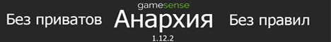 Баннер сервера Майнкрафт gamesense. 