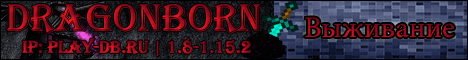 Баннер сервера Майнкрафт DragonBorn 1.12.2. 